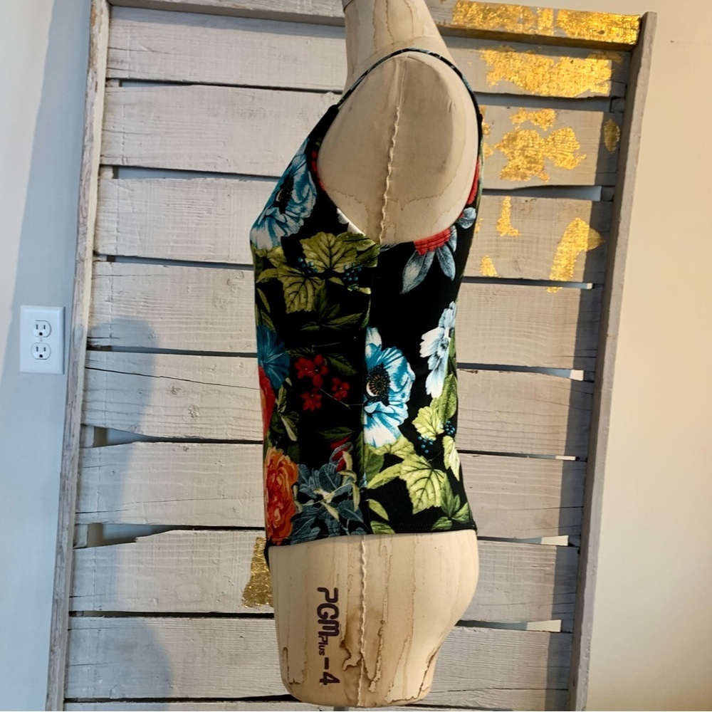 Windsor Floral V-Neck Bodysuit Womens Size Large New With Tags - Picture 4 of 9